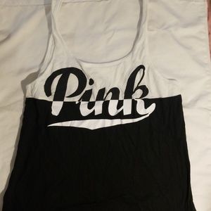 Black/white PINK tank